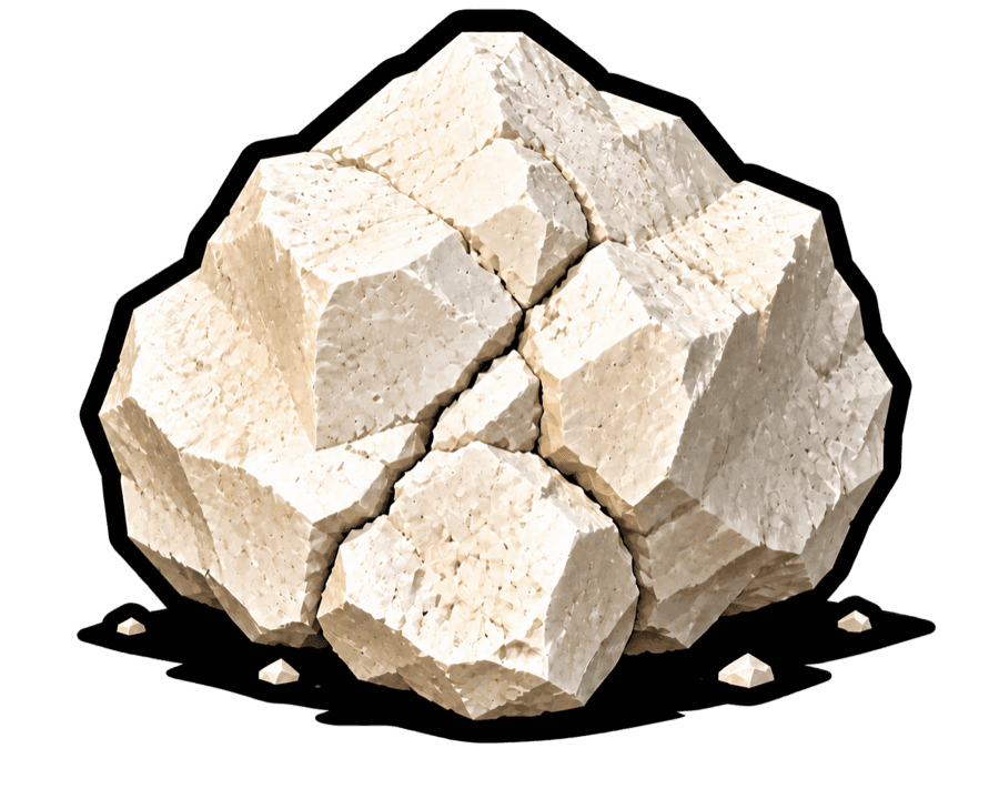 Faceted white Rock